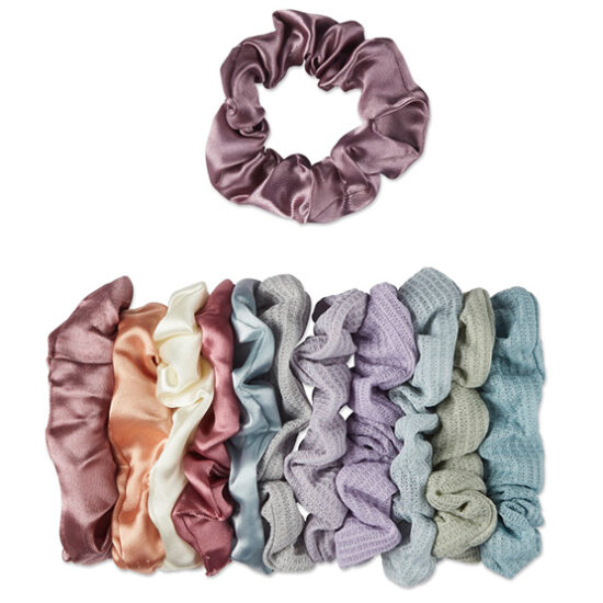 Textured Neutral Scrunchies 12pk image number 3.0